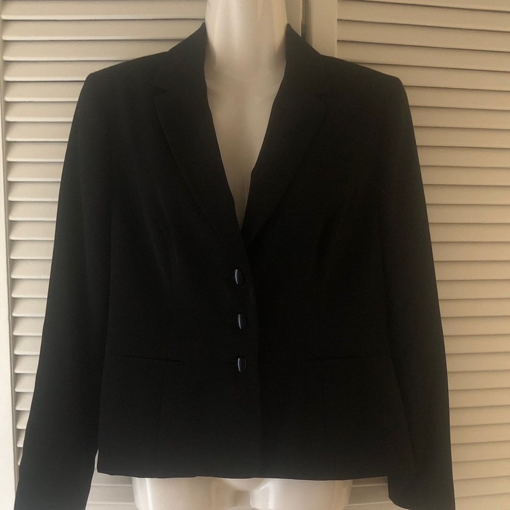 Classic Black Women's Blazer - Tailored Three-Button Jacket